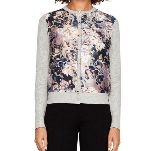 TED BAKER naveya eloquent jacquard cardigan D20 - Picture 1 of 5